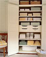 Organizing antique linens