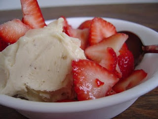Strawberries with Ice Cream