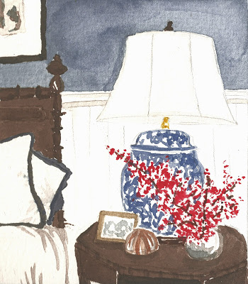 Painting: Blue Bedside