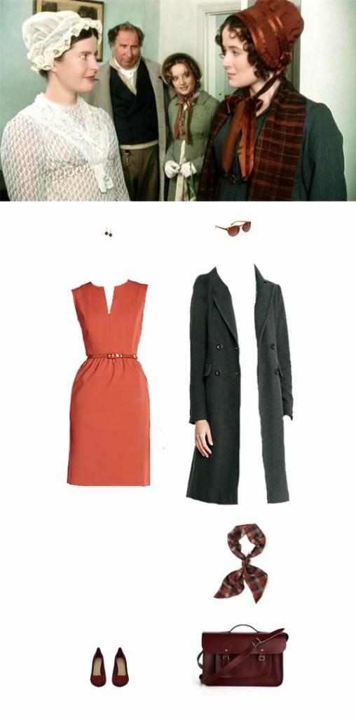 What to Wear: A Coral and Green Travel Outfit Inspired by Lizzie Bennet,  Pride & Prejudice – EmilyStyle