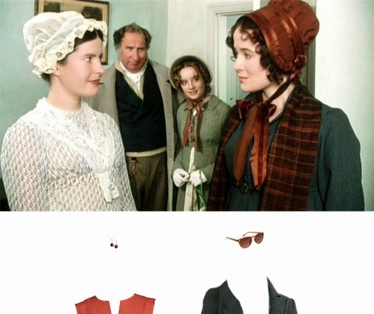 What to Wear: A Coral and Green Travel Outfit Inspired by Lizzie Bennet, Pride & Prejudice