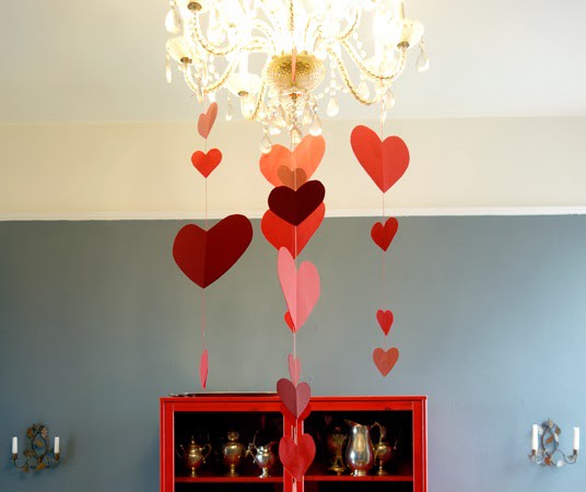 Paper Heart Valentine’s Day Chandelier