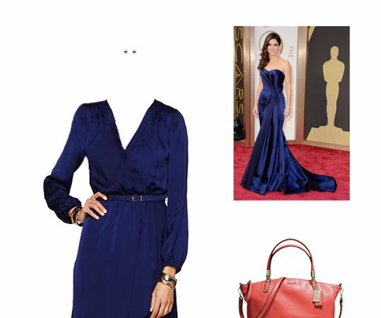 What to Wear: Sandra Bullock in Royal Blue, 2014 Oscars Inspiration