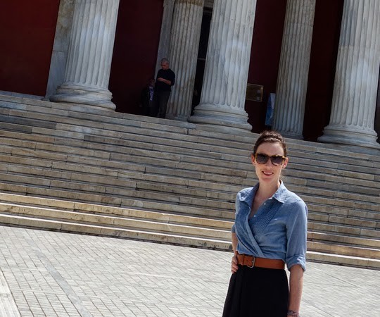 Lunch at the National Archaeological Museum in Athens, Greece