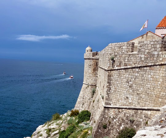 Walking the Middle Ages City Fortress in Dubrovnik, Croatia