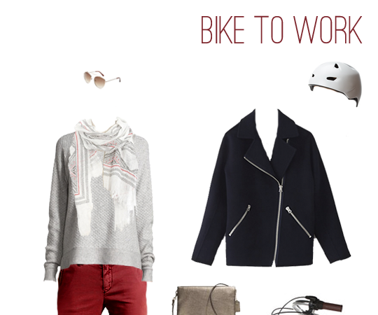 What to Wear: Biking to Work in Brick Red Chinos