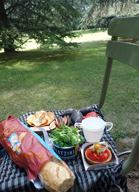 A French lunch picnic at the Luxembourg Gardens in Paris