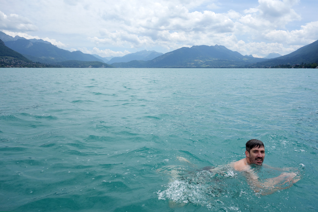 Swimming in Lake Annecy