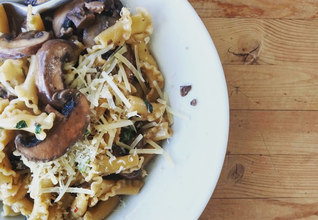 Mushroom Campanelle with Oregano and Lime