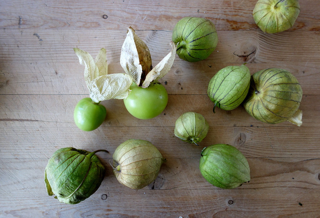 Tomatillos for pozole stew
