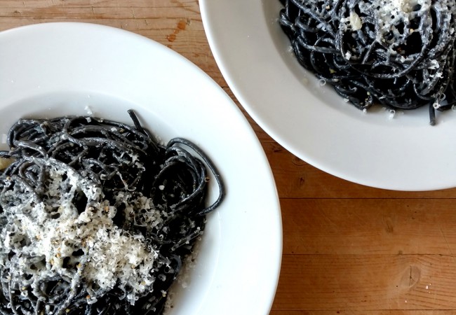 Squid Ink Cacio e Pepe Pasta