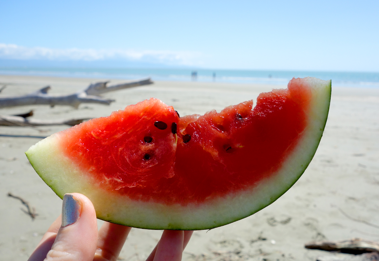 Watermelon on the beach, Nelson New Zealand