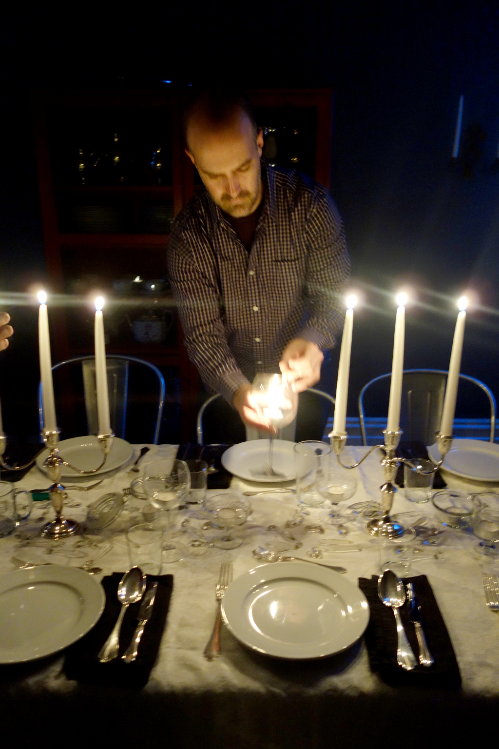 Candlelit dinner party 