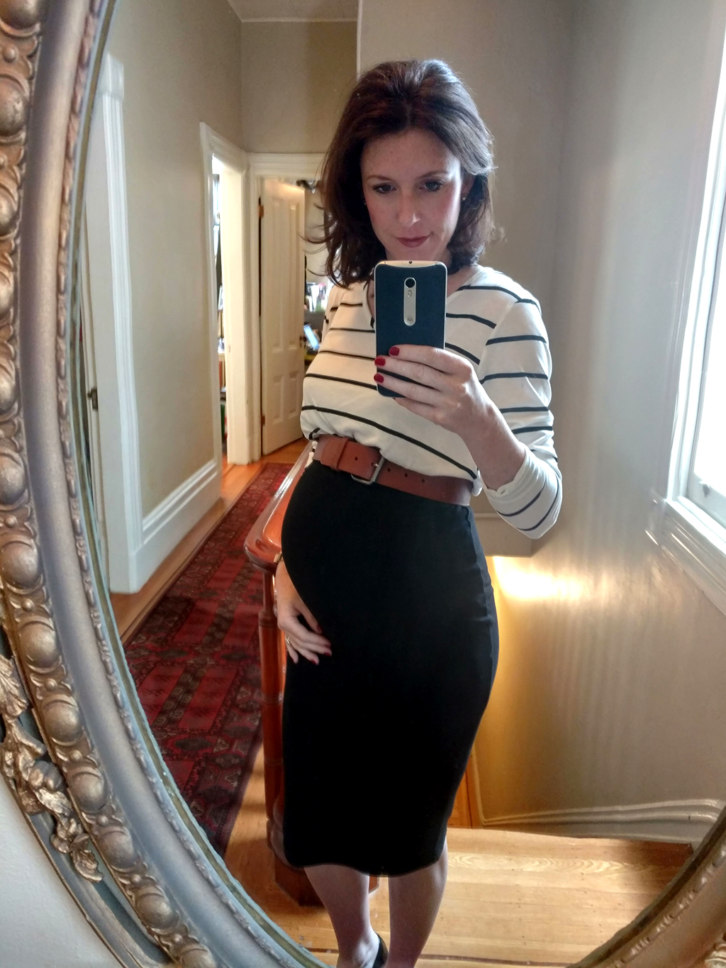 Pregnant office outfit hotsell