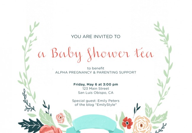 A Baby Shower Tea Party for Charity