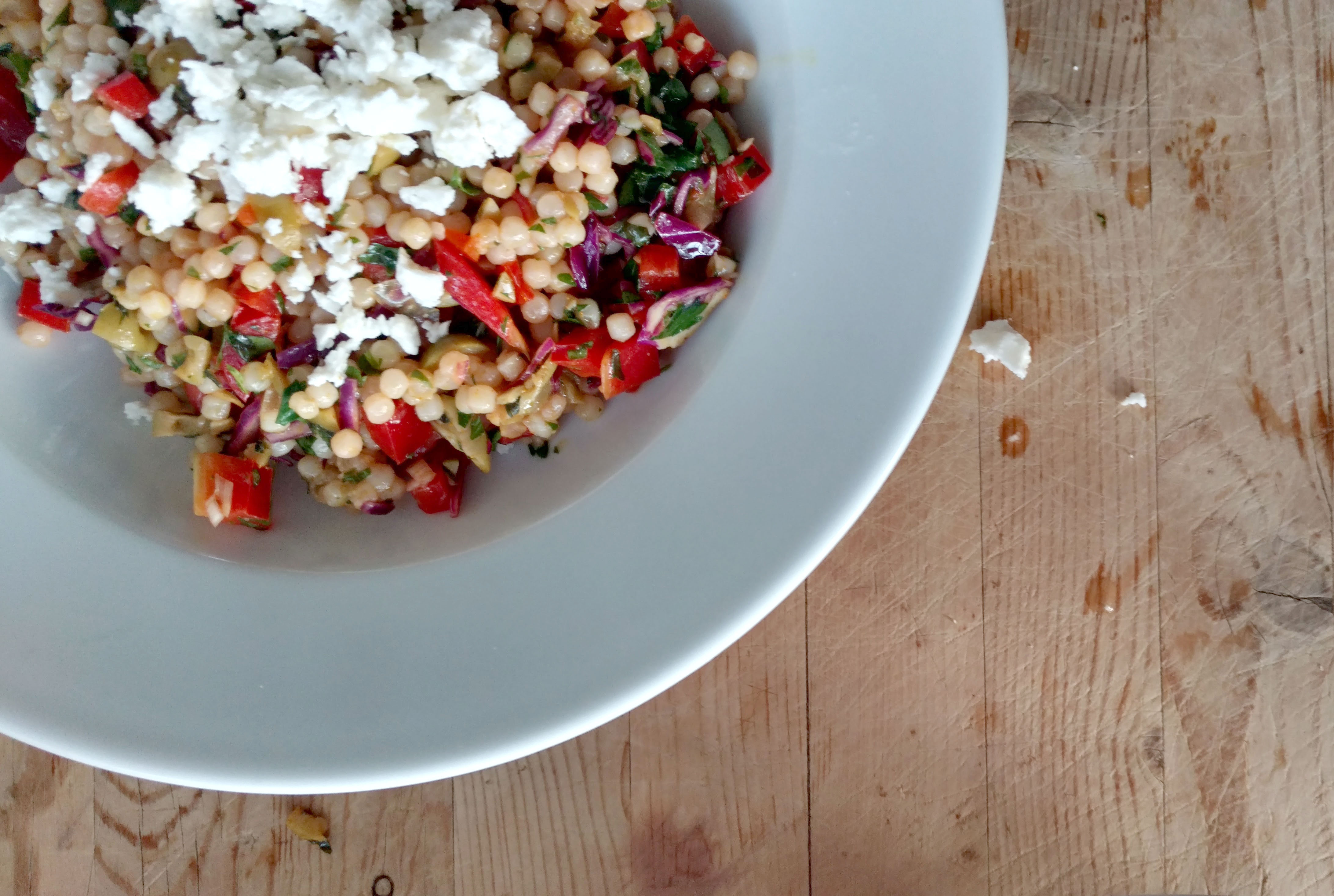 15-Minute Pearl Couscous Salad with Turmeric and Preserved Lemons