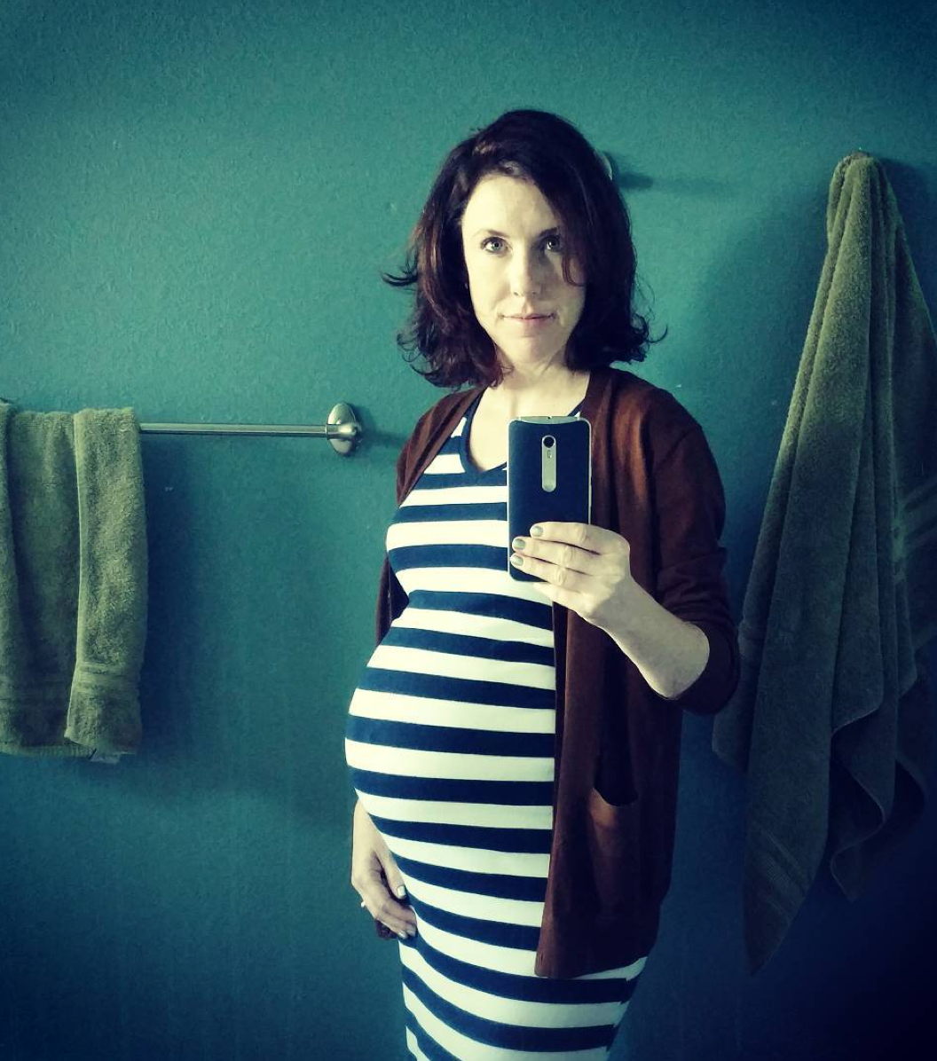 Stripes at 7 months pregnant